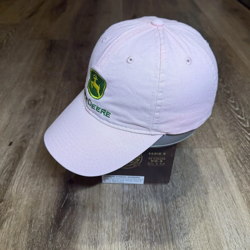 John Deere‎ Hat Pink Green Baseball Cap Farm Trucker Chore Embroidered Logo